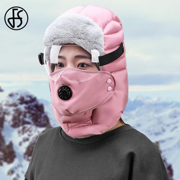 fs 2020 mens winter bomber hats with glasses breathable filter russian trooper earflap cap outdoor warm snow ski caps, Blue;gray 
fs 2020 mens winter bomber hats with glasses breathable filter russian trooper earflap cap outdoor warm snow ski caps, Blue;gray