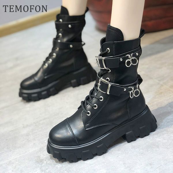 boots temofon black rivet big size women shoes autumn winter thick bottom motorcycle platform ankle female hvt1483
boots temofon black rivet big size women shoes autumn winter thick bottom motorcycle platform ankle female hvt1483