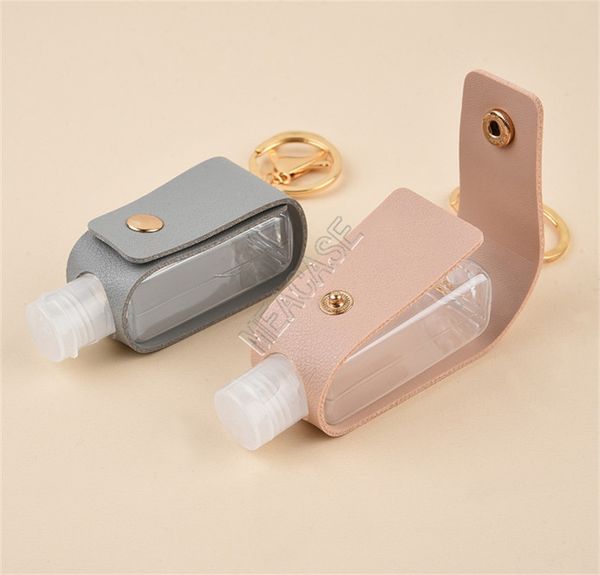 30ml hand sanitizer bottle pu leather holder cover bag with clip 2pcs set key chain perfume bottles protable travel keychain sleeve d9202, Blue
30ml hand sanitizer bottle pu leather holder cover bag with clip 2pcs set key chain perfume bottles protable travel keychain sleeve d9202, Blue