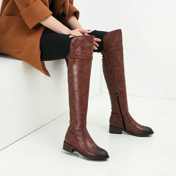 women's boots autumn thigh high heels high round toe platform zipper shoes booties ladies boots-women boots, Black
women's boots autumn thigh high heels high round toe platform zipper shoes booties ladies boots-women boots, Black