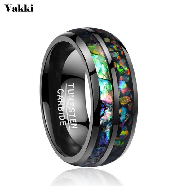 wedding rings vakki men electroplated black inlaid shells opal dome tungsten steel ring size 7/8/9/10/11/12, Slivery;golden
wedding rings vakki men electroplated black inlaid shells opal dome tungsten steel ring size 7/8/9/10/11/12, Slivery;golden