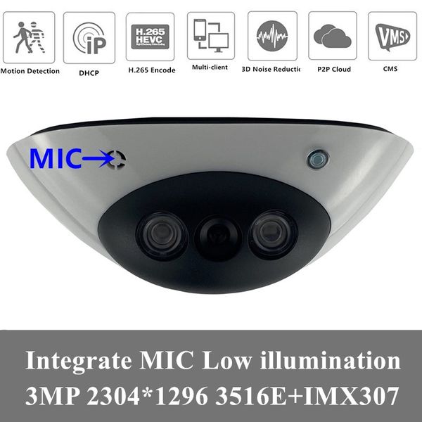 4pcs mic audio ip dome camera sony imx307+3516ev200 3mp 2304*1296 h.265 low illumination irc onvif cms xmeye motion detection
4pcs mic audio ip dome camera sony imx307+3516ev200 3mp 2304*1296 h.265 low illumination irc onvif cms xmeye motion detection