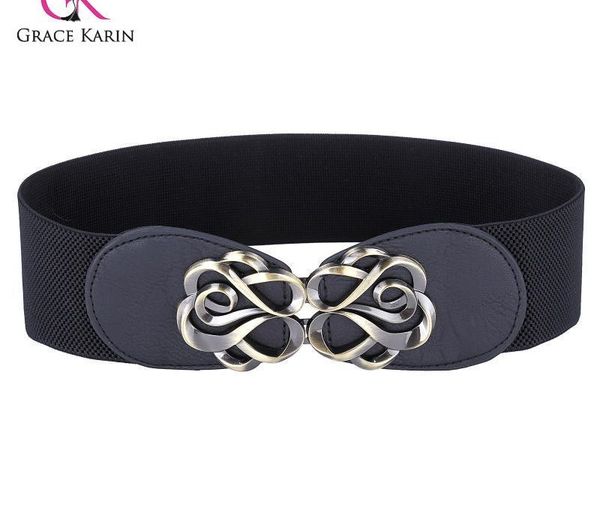 grace karin women ladies wide metal buckle stretchy elastic waist belt waistband for dresses, Black;brown
grace karin women ladies wide metal buckle stretchy elastic waist belt waistband for dresses, Black;brown