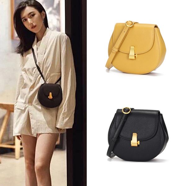 fashion genuine leather saddle bags small women shoulder bag round shape solid color crossbody bags for women sac a main
fashion genuine leather saddle bags small women shoulder bag round shape solid color crossbody bags for women sac a main