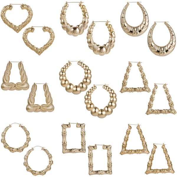 new punk gold bamboo shape earring fashion various geometric heart circle hoop earring for women and girls gift accessories, Golden;silver
new punk gold bamboo shape earring fashion various geometric heart circle hoop earring for women and girls gift accessories, Golden;silver