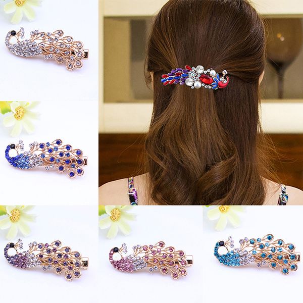 peacock hair clips for women girl barrettes wedding bridal hair ornaments flower crystal accessories new fashion, Golden;silver
peacock hair clips for women girl barrettes wedding bridal hair ornaments flower crystal accessories new fashion, Golden;silver