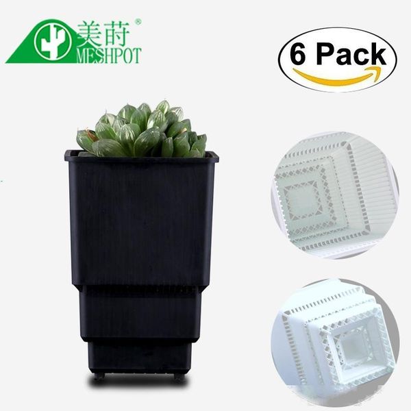 meshpot 6-pack plastic high-waisted flower pot deepen thickening garden pot planter container root controlling technology pot t200529 
meshpot 6-pack plastic high-waisted flower pot deepen thickening garden pot planter container root controlling technology pot t200529