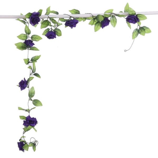 2.4m artificial rose vine flowers rattan string vine with green leaves for home wedding garden decoration hanging garland wall
2.4m artificial rose vine flowers rattan string vine with green leaves for home wedding garden decoration hanging garland wall