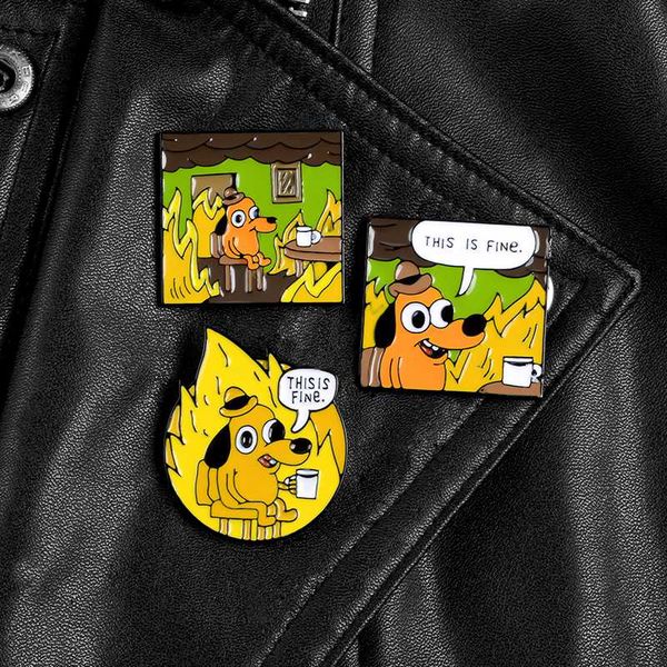 this is fine enamel pins custom cartoon dog brooches lapel pin shirt bag funny animal badge jewelry gift fans friends, Gray
this is fine enamel pins custom cartoon dog brooches lapel pin shirt bag funny animal badge jewelry gift fans friends, Gray