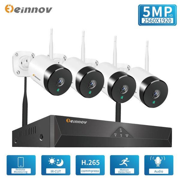 systems einnov wifi security camera system 5mp video surveillance outdoor 4ch wireless cctv nvr kit audio set h.264+ hd ir leds 2tb
systems einnov wifi security camera system 5mp video surveillance outdoor 4ch wireless cctv nvr kit audio set h.264+ hd ir leds 2tb