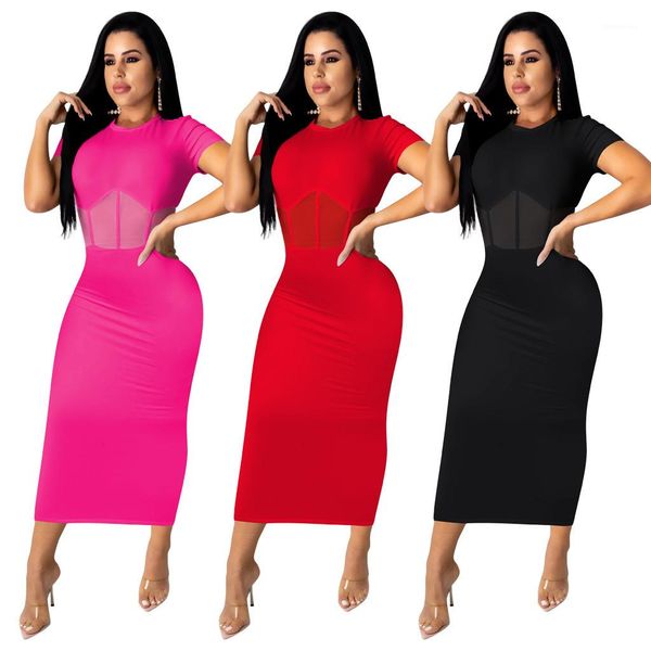 designer dresses summer solid color o-neck skinny short sleeve casual women bodycon dress hollow out womens, Black;gray
designer dresses summer solid color o-neck skinny short sleeve casual women bodycon dress hollow out womens, Black;gray