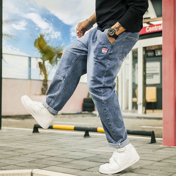 loose plus size men's plus jeans 2020 autumn and winter new fat fatty wide leg long pants fashion all-match trend brand trousers, Blue
loose plus size men's plus jeans 2020 autumn and winter new fat fatty wide leg long pants fashion all-match trend brand trousers, Blue