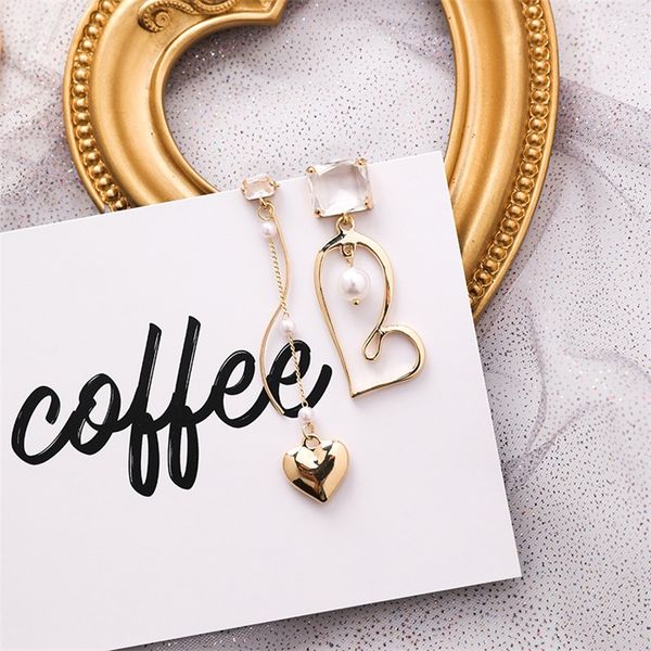 new products irregular metal love zircon pearl tassel earrings fashion elegant heart shaped asymmetrical earrings women jewelry, Silver
new products irregular metal love zircon pearl tassel earrings fashion elegant heart shaped asymmetrical earrings women jewelry, Silver