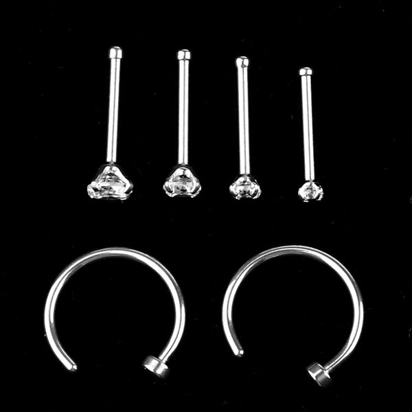 6 pieces c-shape ring bar zircon rhinestone ear stud nose helix lip earrings piercing 20 gauge body jewelry set, Slivery;golden
6 pieces c-shape ring bar zircon rhinestone ear stud nose helix lip earrings piercing 20 gauge body jewelry set, Slivery;golden
