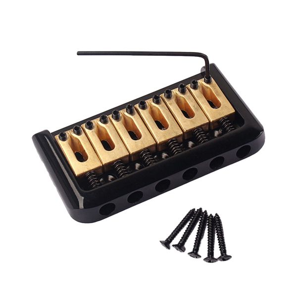 1 set guitar zinc alloy bridge brass saddle for 6 string electric guitar replacement parts black
1 set guitar zinc alloy bridge brass saddle for 6 string electric guitar replacement parts black