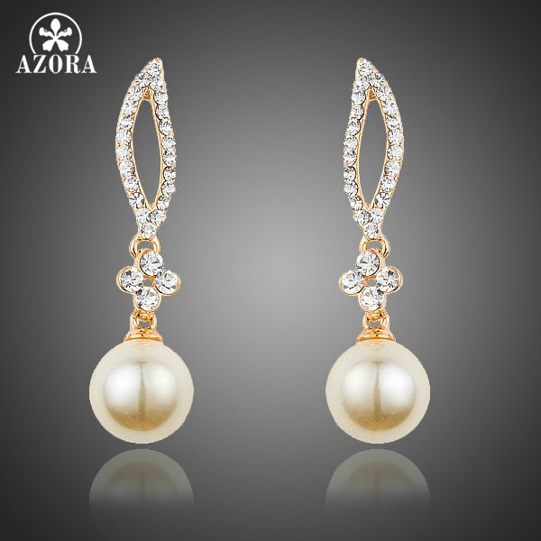 azora gold color popular woman long drop earrings for wedding & party with austrian crystal and simulated pearl te0208, Silver
azora gold color popular woman long drop earrings for wedding & party with austrian crystal and simulated pearl te0208, Silver