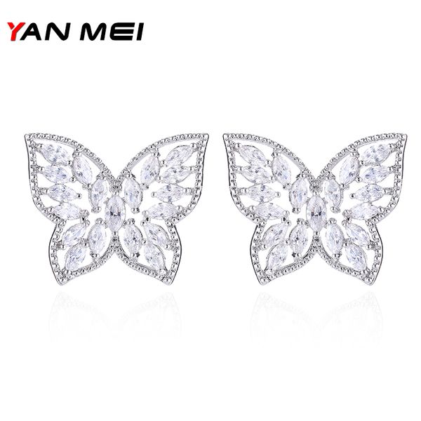 yanmei 5 colors hollow cz butterfly stud earrings for women cute mirco earring fashion jewelry yme8003, Golden;silver
yanmei 5 colors hollow cz butterfly stud earrings for women cute mirco earring fashion jewelry yme8003, Golden;silver