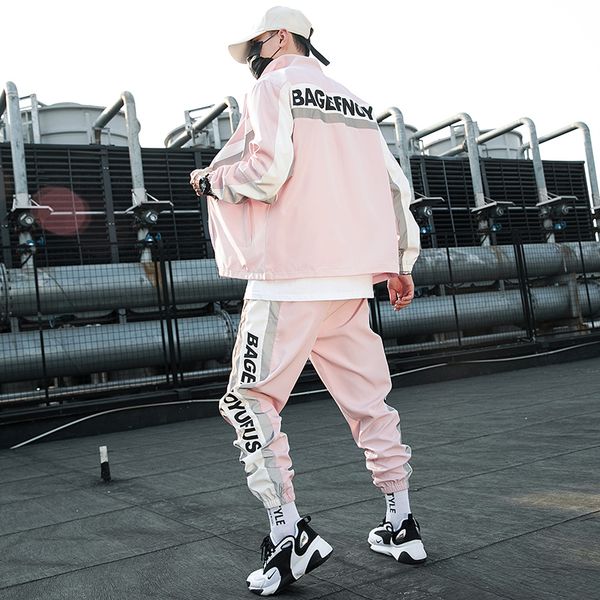 running sets men's tracksuit streetwear two-piece set sweat suit polyester overalls jacket and harem pants 2021 hip hop sportswear, Black;blue
running sets men's tracksuit streetwear two-piece set sweat suit polyester overalls jacket and harem pants 2021 hip hop sportswear, Black;blue