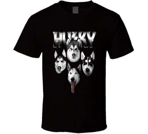 siberian husky kiss rock poster funny joke dog tee men t shirt