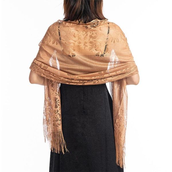 women bridal shawl evening dress with tassels long scarf thin gauze elegant lace double use summer hollowed out bridesmaid, Blue;gray
women bridal shawl evening dress with tassels long scarf thin gauze elegant lace double use summer hollowed out bridesmaid, Blue;gray