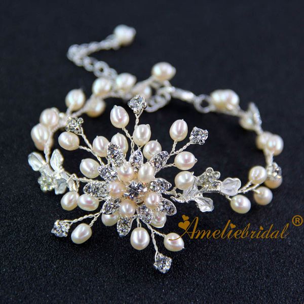 freshwater pearl & rhinestone floral bracelet party fashion jewelry bridal bracelet wedding ladies' bangle, Black
freshwater pearl & rhinestone floral bracelet party fashion jewelry bridal bracelet wedding ladies' bangle, Black