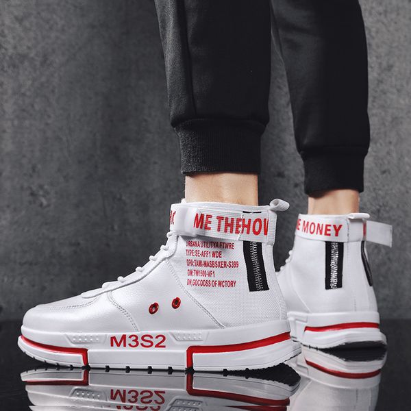 olomm high top trend горячая продажа мужская повседневная обувь удобная открытый нескользящие zapatos hombre высокого качества мягкий донные, Black
olomm high top trend горячая продажа мужская повседневная обувь удобная открытый нескользящие zapatos hombre высокого качества мягкий донные, Black