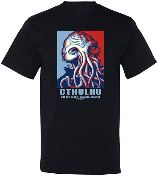 cthulhu for president lovecraft t shirt men women black tee shirt light
