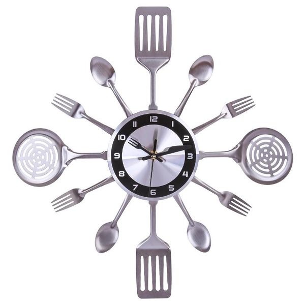 41.5cm creative iron art tableware wall clock silent wall clocks quartz modern design for home decor relogio de parede - silver
41.5cm creative iron art tableware wall clock silent wall clocks quartz modern design for home decor relogio de parede - silver