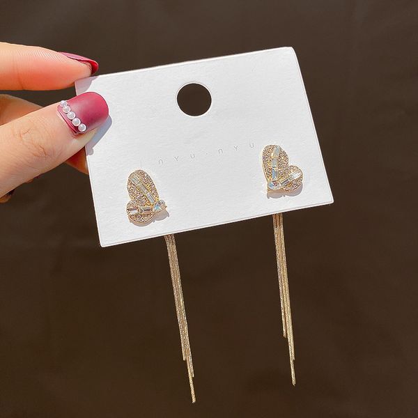 stud shiny side fashion brand jewelry insect butterfly earrings for women style crystal long tassel earring, Golden;silver
stud shiny side fashion brand jewelry insect butterfly earrings for women style crystal long tassel earring, Golden;silver