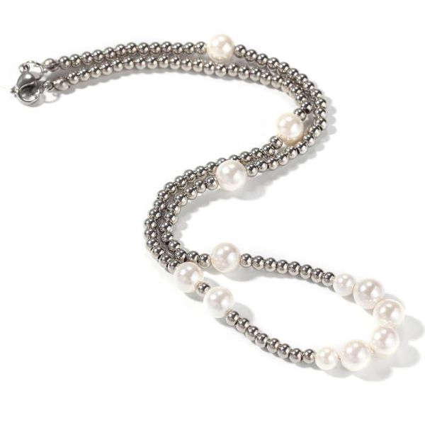 street pearl stainless steel ball mix and match hip-hop necklace wu yifan same trendy clavicle chain, Silver
street pearl stainless steel ball mix and match hip-hop necklace wu yifan same trendy clavicle chain, Silver