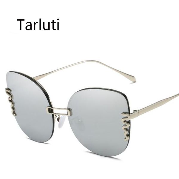 sunglasses women sunglasses rimless fashion dazzle color cat glasses lady color film reflective okulary, White;black
sunglasses women sunglasses rimless fashion dazzle color cat glasses lady color film reflective okulary, White;black