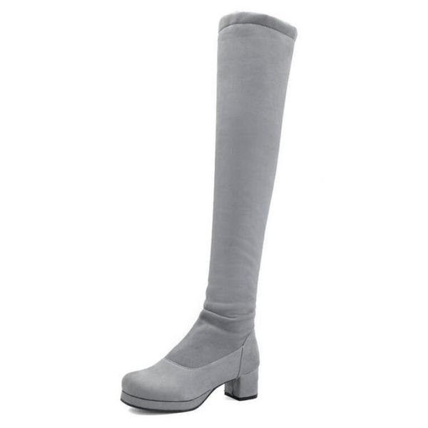 autumn and winter women's boots fashion elastic pu& velvet over the knee boots thick heels all-match shoes for women size 34~48, Black
autumn and winter women's boots fashion elastic pu& velvet over the knee boots thick heels all-match shoes for women size 34~48, Black