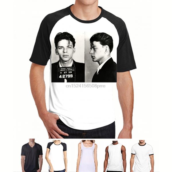 printed men t shirt cotton tshirts o-neck short-sleeve frank sinatra mug swomen t-shirt
