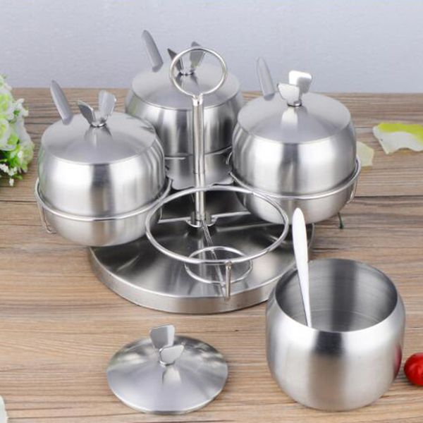 stainless steel condiment set condiment pots with lids, serving spoons, 8.5cm diameter
stainless steel condiment set condiment pots with lids, serving spoons, 8.5cm diameter