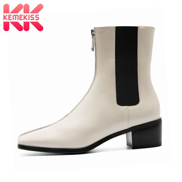 kemekiss real leather women ankle boots front zipper new design square toe shoes flats winter boots party footwear size 34-39, Black
kemekiss real leather women ankle boots front zipper new design square toe shoes flats winter boots party footwear size 34-39, Black