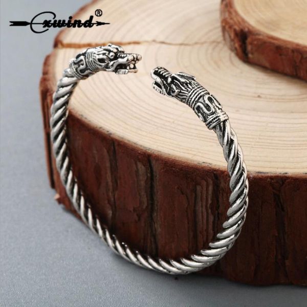 cxwind men nordic viking double dragon bangle antique jewelry bronze open scandinavian costume accessories, Black
cxwind men nordic viking double dragon bangle antique jewelry bronze open scandinavian costume accessories, Black