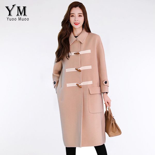 yuoomuoo good quality women elegant winter wool coat long horn buttons woolen jacket cardigan 2020 fashion korean coat outwear, Black
yuoomuoo good quality women elegant winter wool coat long horn buttons woolen jacket cardigan 2020 fashion korean coat outwear, Black