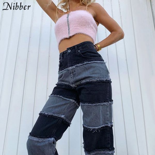 nibber patchwork vintage straight woman contrast casual wide leg trousers2020 korean streetwear pockets jeans pants, Black
nibber patchwork vintage straight woman contrast casual wide leg trousers2020 korean streetwear pockets jeans pants, Black