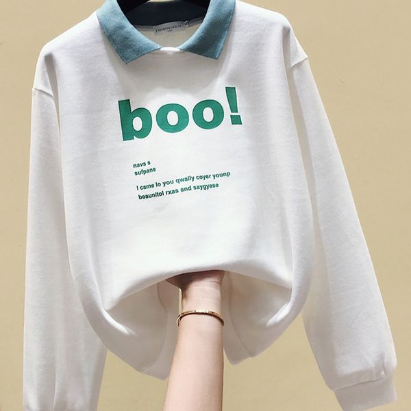 ленивый sweatshirttop фуфайка с длинными рукавами, свитера женщин 2020 осени печати корейского стиля свободного похудения куклы воротник все, Black
ленивый sweatshirttop фуфайка с длинными рукавами, свитера женщин 2020 осени печати корейского стиля свободного похудения куклы воротник все, Black