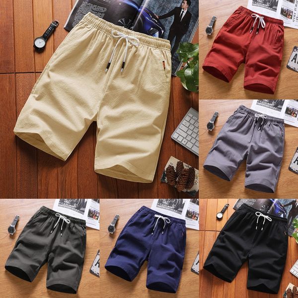 2020 cotton and summer beach cotton and linen shorts refreshing sports solid color shorts men's casual linen pants beach pants men', Blue
2020 cotton and summer beach cotton and linen shorts refreshing sports solid color shorts men's casual linen pants beach pants men', Blue