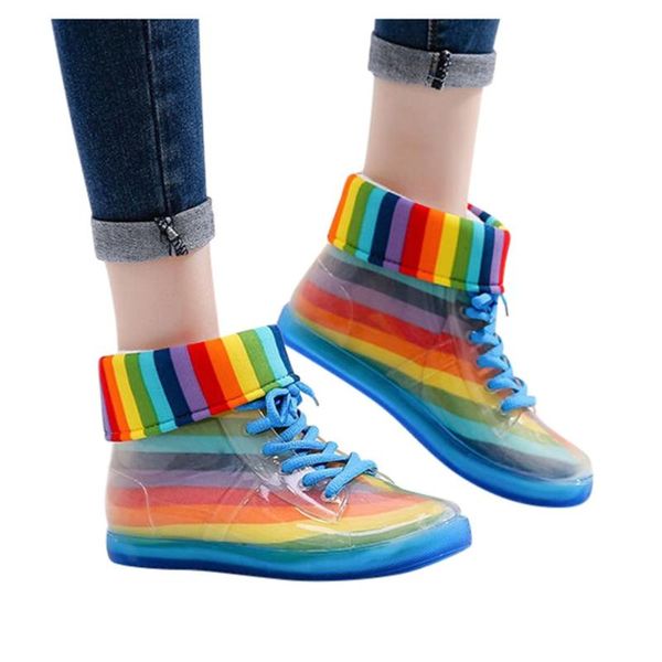 fashion women's shoes ladies rainbow winter warm waterproof pvc rain boots ankle casual shoes women sport comfor new style, Black
fashion women's shoes ladies rainbow winter warm waterproof pvc rain boots ankle casual shoes women sport comfor new style, Black