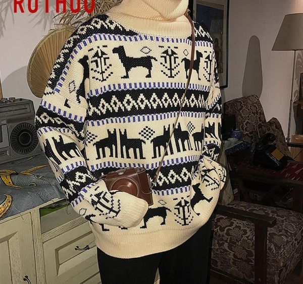 ruihuo 2020 new deer print warm turtleneck sweater men casual slim fit sweater men s turtleneck knitted pullover men003, White;black
ruihuo 2020 new deer print warm turtleneck sweater men casual slim fit sweater men s turtleneck knitted pullover men003, White;black
