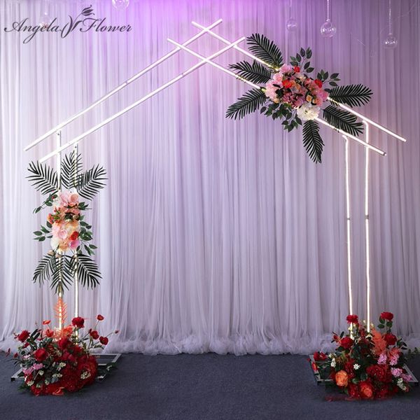 new wedding props metal wrought iron arch stand pentagon geometry shelf outdoor layout decorative artificial flower shelf arch
new wedding props metal wrought iron arch stand pentagon geometry shelf outdoor layout decorative artificial flower shelf arch