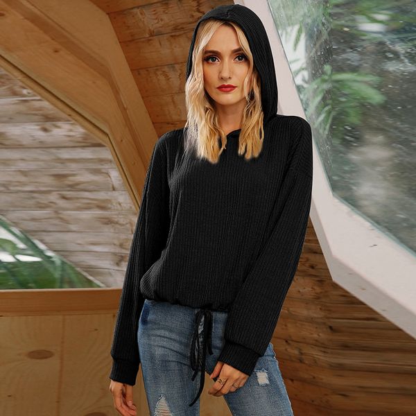 women long sleeve pullovers ladies casual loose drawstring hoodies women fashionable simple high street woman's clothing 0916, Black
women long sleeve pullovers ladies casual loose drawstring hoodies women fashionable simple high street woman's clothing 0916, Black