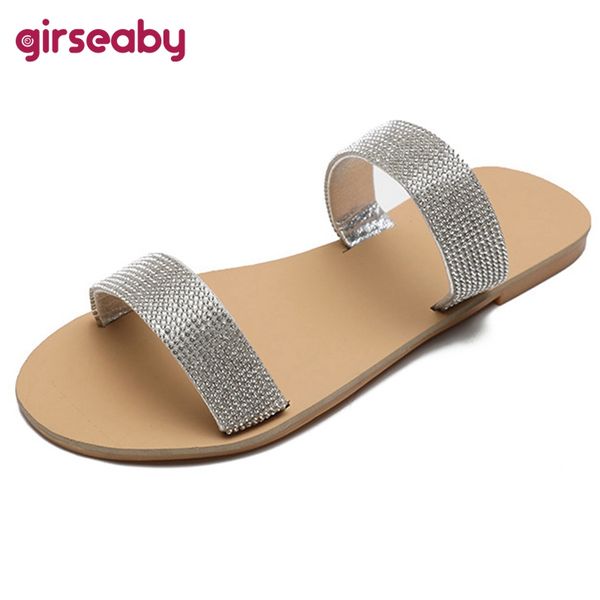 girseaby 2020 female summer flat sandals slippers open toe low square heels pu rhinestone large size 36-42 leisure outside s1827, Black
girseaby 2020 female summer flat sandals slippers open toe low square heels pu rhinestone large size 36-42 leisure outside s1827, Black