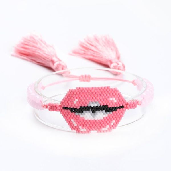 charm bracelets drop miyuki bracelet inspirational pink white lips kiss delica beads adjustable 2021 women, Golden;silver
charm bracelets drop miyuki bracelet inspirational pink white lips kiss delica beads adjustable 2021 women, Golden;silver