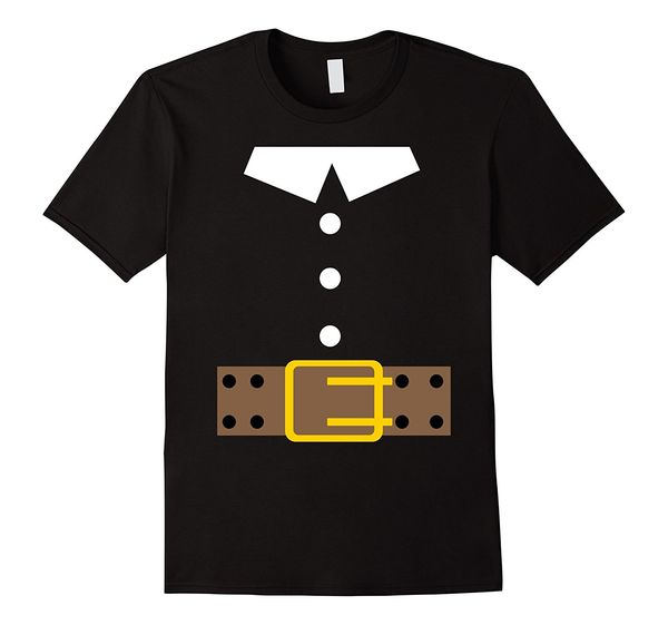 pilgrim costume thanksgiving day t-shirt tees brand clothing funny t shirt tee men's fashion black cotton plus size
