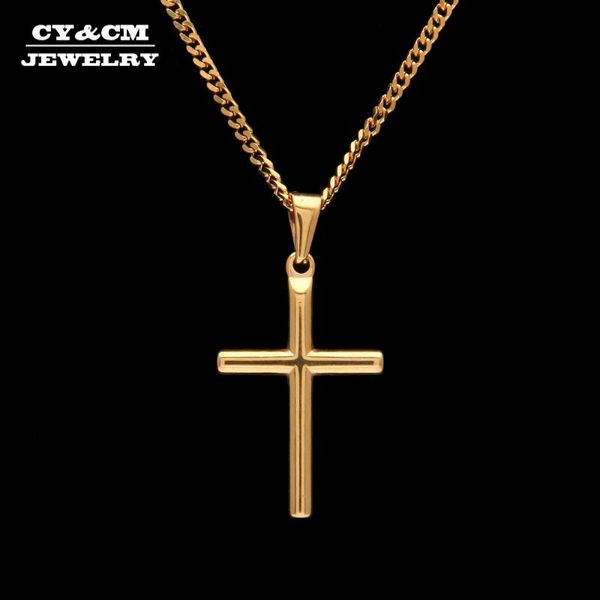 cy&cm mini smooth cross pendant necklace gold color hiphop 316l stainless steel golden jesus charm jewelry men women cuban chain, Silver
cy&cm mini smooth cross pendant necklace gold color hiphop 316l stainless steel golden jesus charm jewelry men women cuban chain, Silver