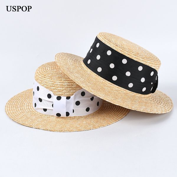 wide brim hats uspop 2021 summer women natural wheat straw polka dots ribbon beach female flat sun, Blue;gray
wide brim hats uspop 2021 summer women natural wheat straw polka dots ribbon beach female flat sun, Blue;gray