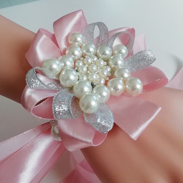bridal bridesmaid ribbon pearl wrist flower wrist corsage wedding engagement decoration
bridal bridesmaid ribbon pearl wrist flower wrist corsage wedding engagement decoration